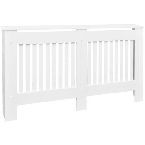 Cache-radiateur Blanc MDF 152 cm
