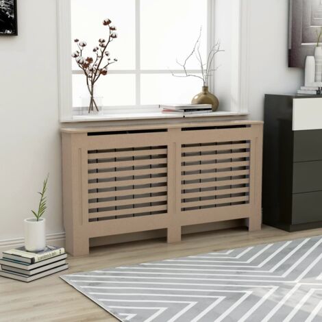Cache radiateur Contemporain - Couverture de Radiateur 152x19x81 cm MDF Chic-608454
