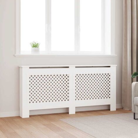 Cache radiateur Contemporain - Couverture de Radiateur Blanc 172x19x81,5 MDF Chic-604794