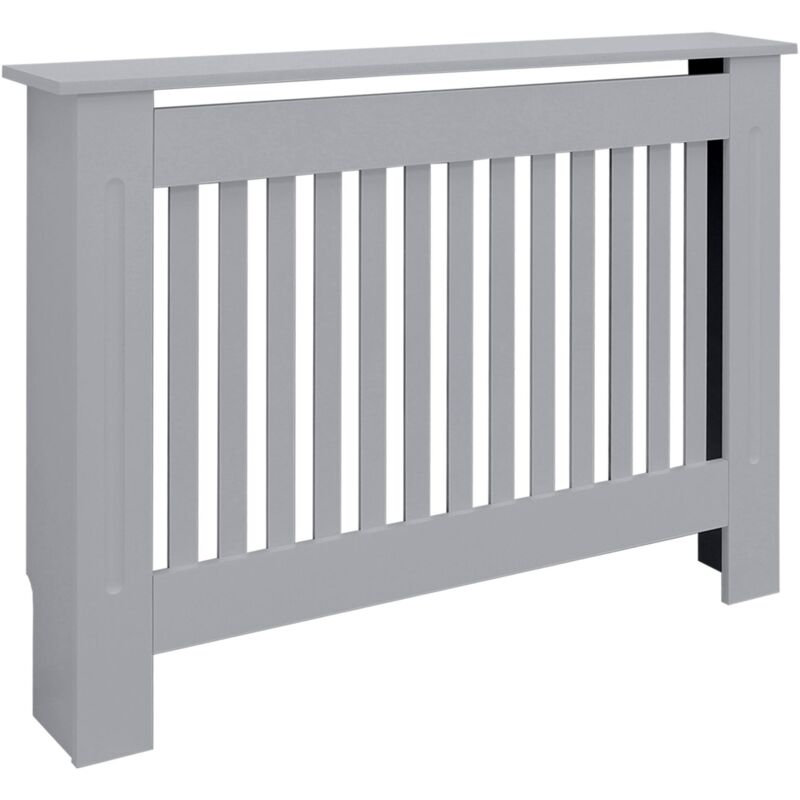 Ml-design - ecd Germany Cache-Radiateur Chauffage Rustique 112x19x82cm Gris Étagère en Bois mdf Housse Décorative Robuste Style Maison de Campagne