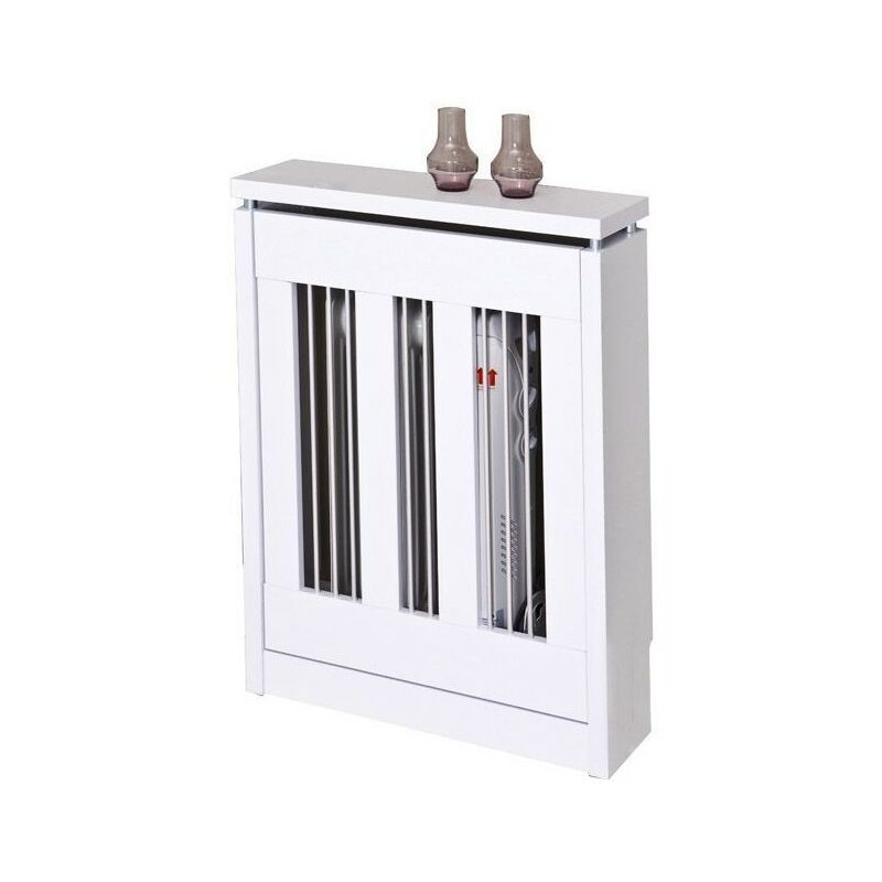 Cache-radiateur Cristian 3061 |60 cm de large|Petit cache-radiateur|Design élégant|Blanc -