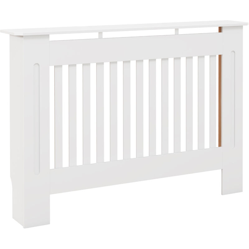 Homcom - Cache-radiateur design panneau cabinet 112L x 19l x 81H cm mdf blanc