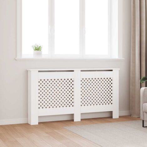 Cache-radiateur  Équipement pour radiateur Blanc 152x19x81,5 cm MDF 48895