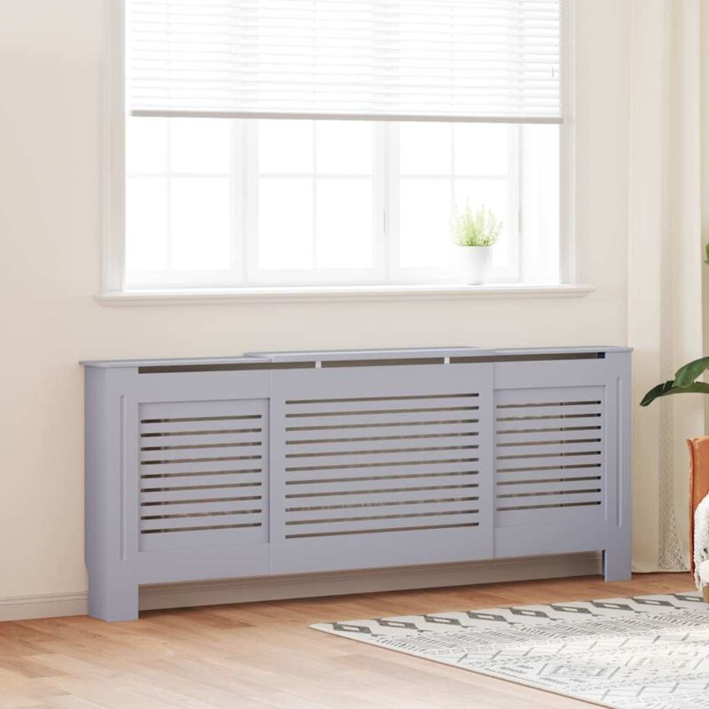 Cache-radiateur, Équipement pour radiateur mdf Gris 205 cm design IN252994
