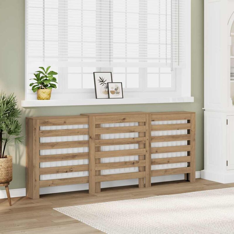 vidaXL Cache-radiateur chêne artisanal 205x21,5x83,5 cm