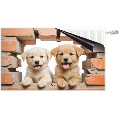 Cache radiateur magnétique - Chiens 3D pour enfants