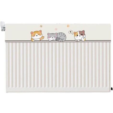 Cache-radiateur motif chat pour protéger la poussière et maintenir la chaleur et le confort de la maison (100 cm)