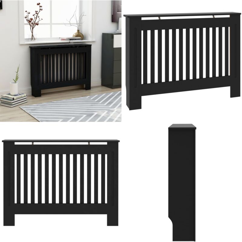 Cache-radiateur noir 112x19x81,5 cm MDF - cache-radiateur - cache-radiateurs - Home & Living