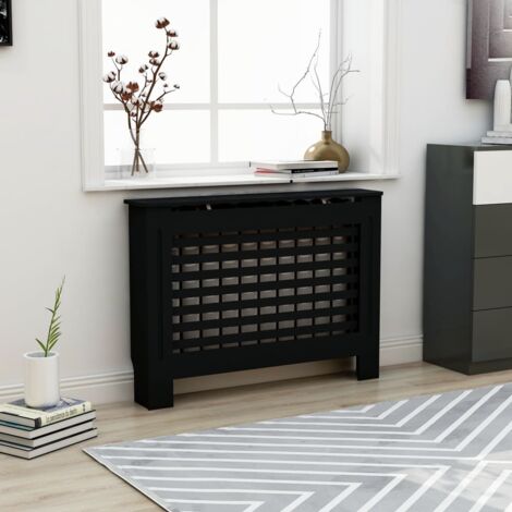 Cache radiateur Pièce Radiateur - Noir 112x19x81 cm MDF BV645792 - BonneVie