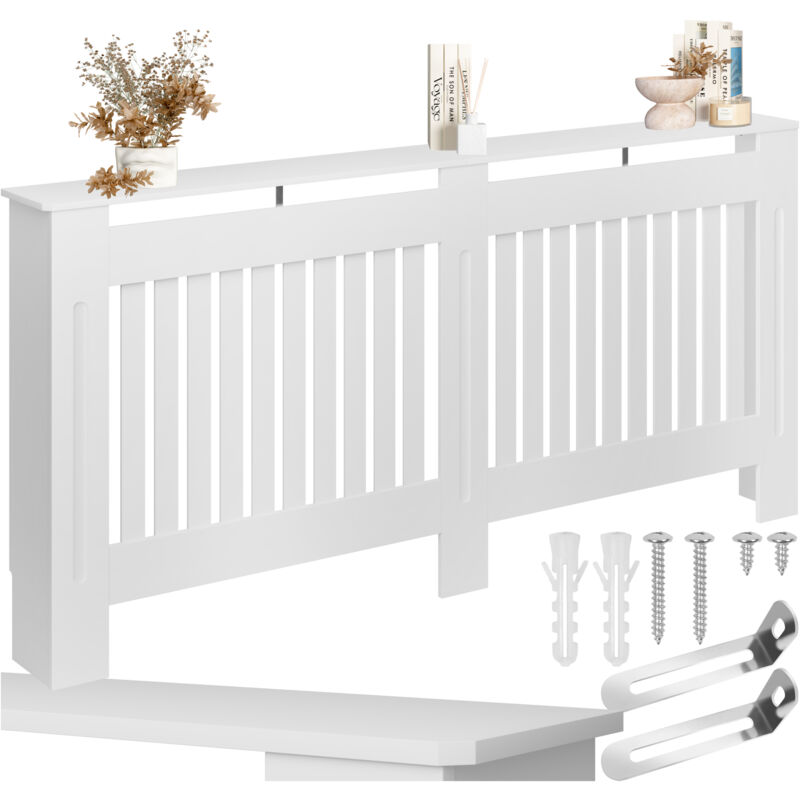 Cache-radiateur vila design à lattes avec étagère -