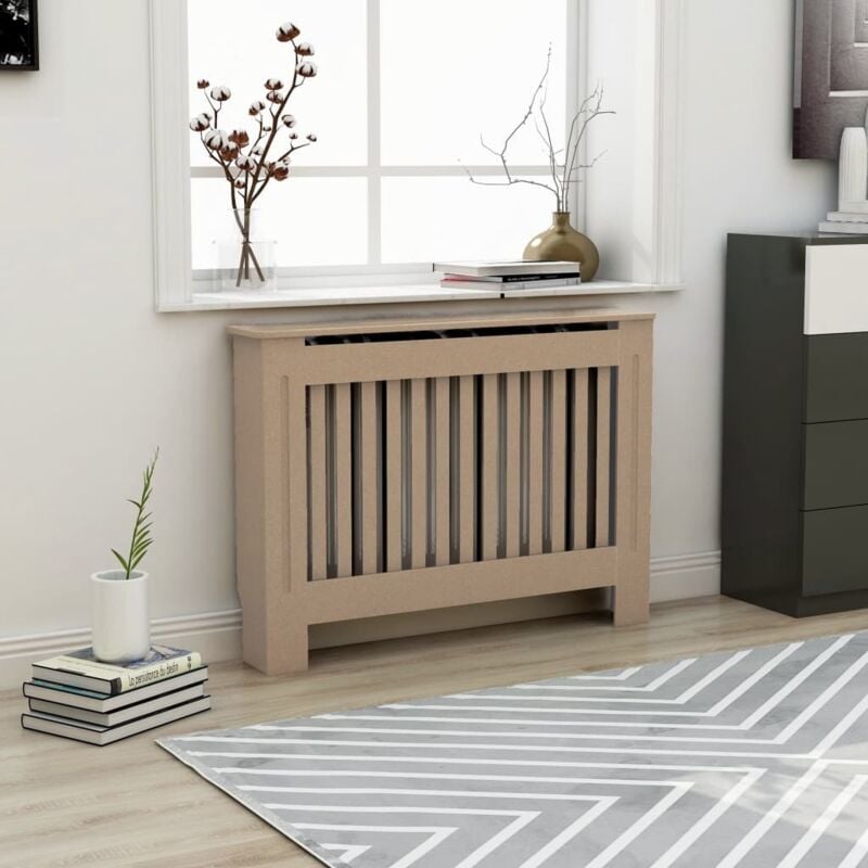 Cache-radiateur,Revêtement de radiateur 112x19x81,5 cm mdf CFW95525