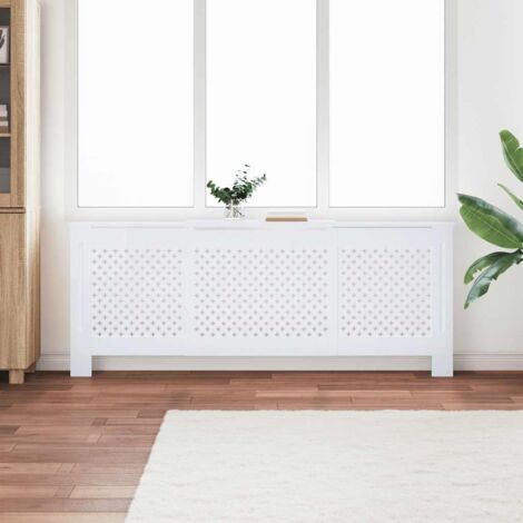Cache-radiateur，Revêtement de radiateur，Couvre Radiateur MDF Blanc 205 cm GDSVW77634