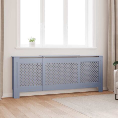 Cache-radiateur，Revêtement de radiateur，Couvre Radiateur MDF Gris 205 cm GDSVW58052
