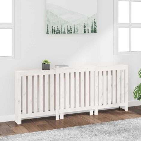 Cache radiateurs Contemporain - Couverture de Radiateur Blanc 210x21x85 cm Bois massif de pin Chic-700044