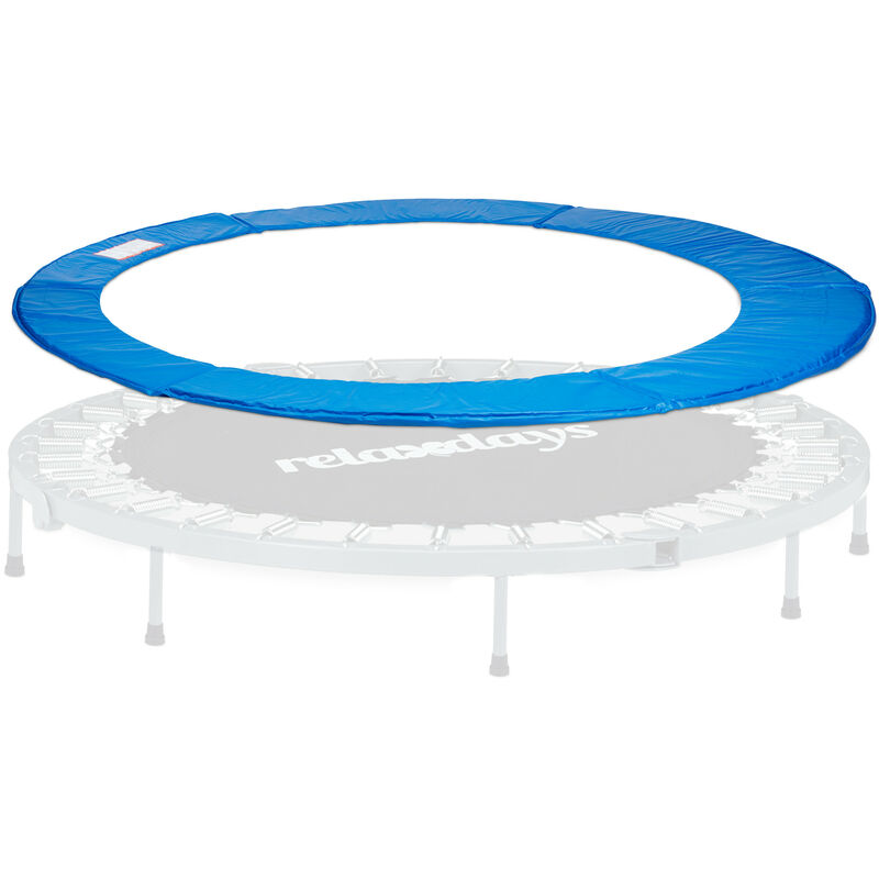 Cache-Ressorts Trampoline, Coussin Protection, Accessoire Trampoline, PVC Largeur 30 cm, Diamètre 244 cm, bleu