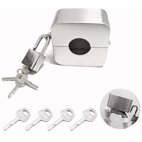 Cache-Robinet Extérieur avec Serrure en Acier Inoxydable 304 - Protection contre l'Utilisation Non Autorisée et le Vol d'Eau