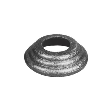 Cache scellement circulaire 3 marches pour poteau Ø60mm - Largeur 120mm Hauteur 20mm - Fer forgé - À souder - DECO FER FORGE
