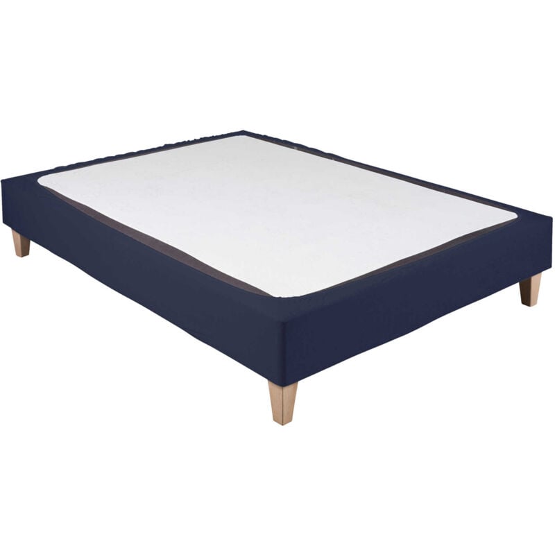 Terre De Nuit - Cache-sommier coton jersey bleu marine 160x190 à 180x200 - Bleu marine