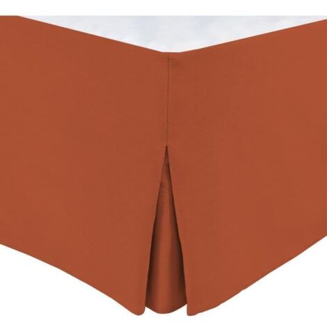 Cache sommier - HOME LINGE PASSION - 160 x 200 cm + 30 cm - Terracotta