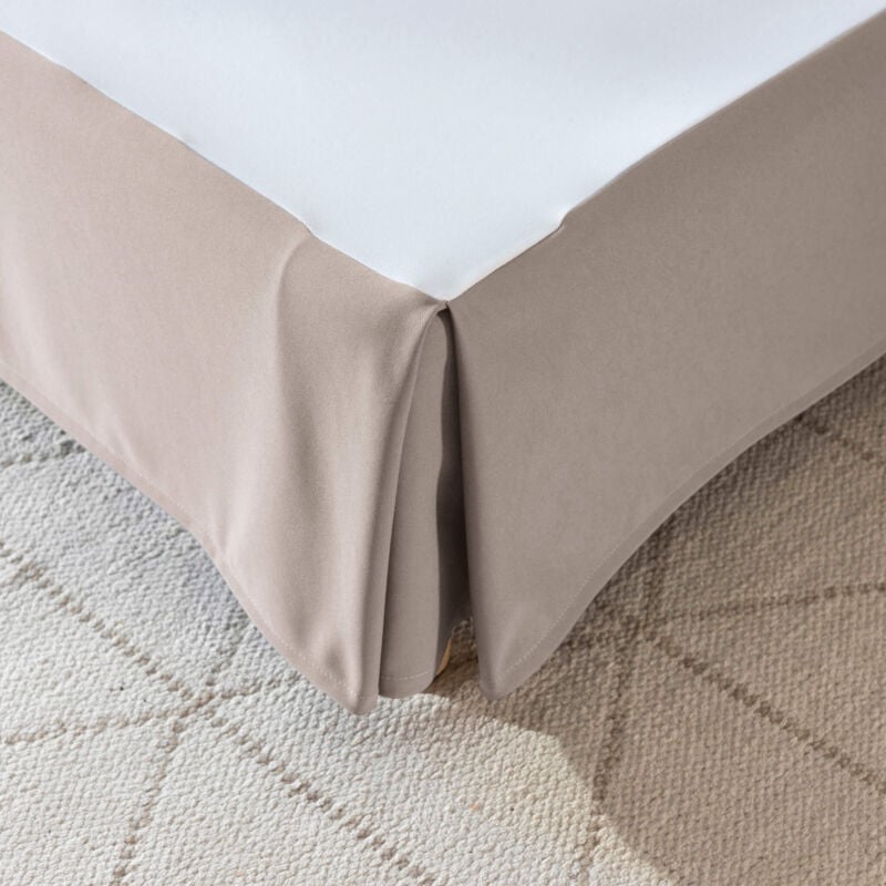 Cache-sommier intégral taupe 90x200