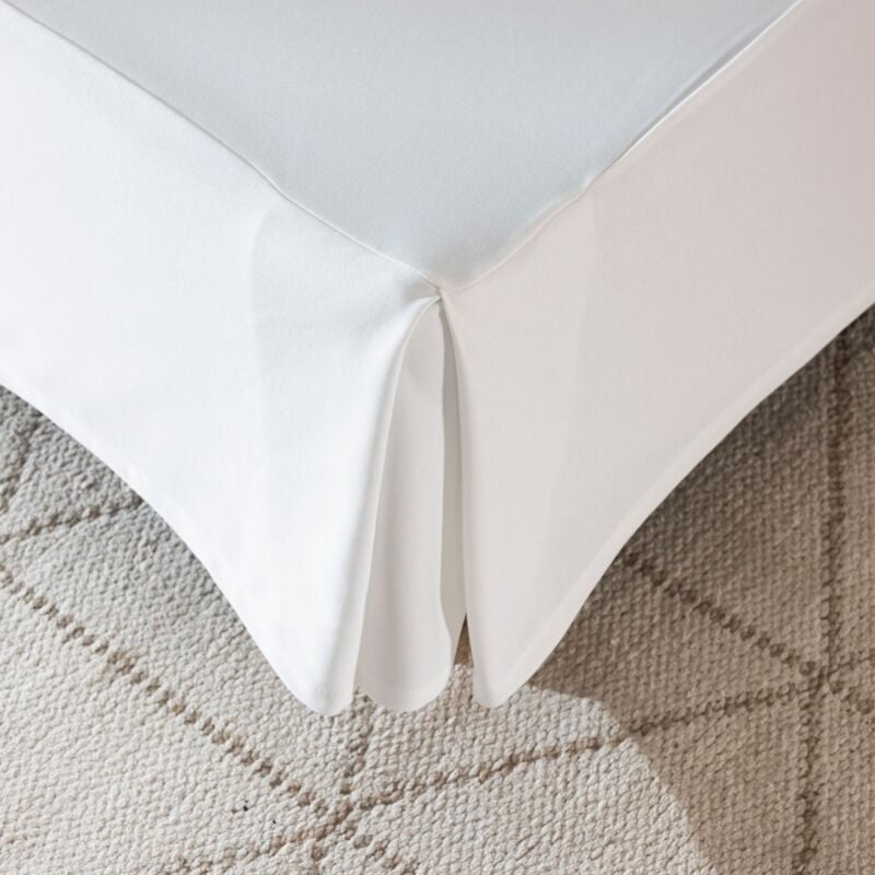 Cache-sommier intégral écru 160x200