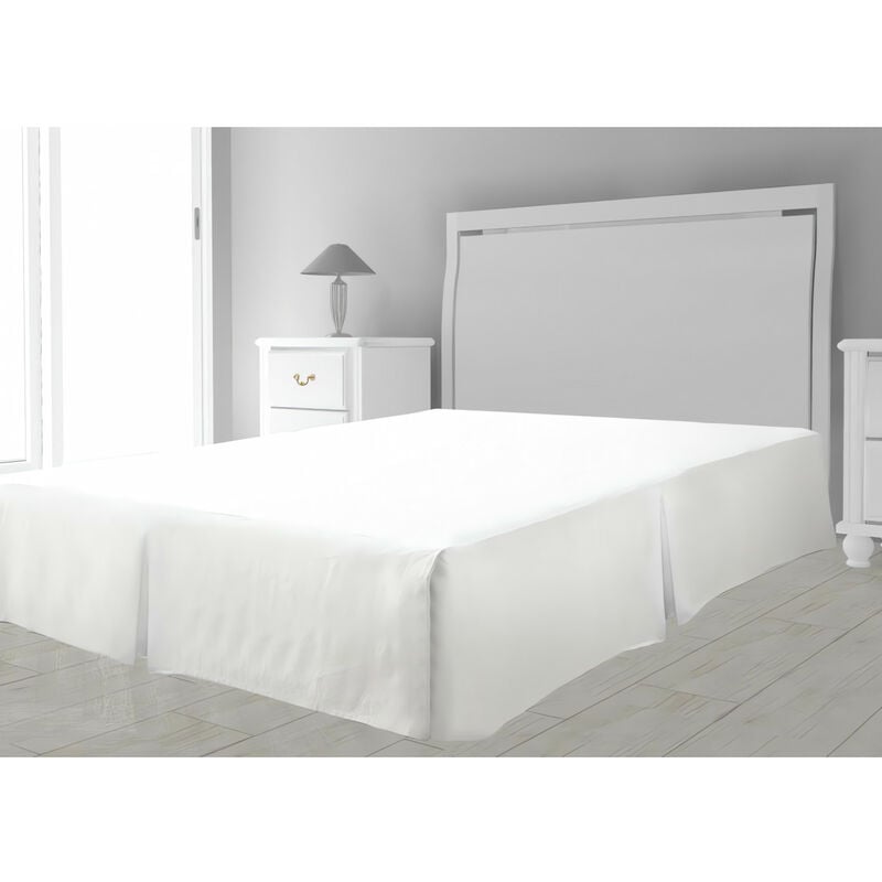 Cache sommier microfibre 140x190 cm blanc