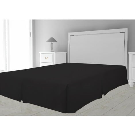 Cache sommier microfibre 160x200 cm noir