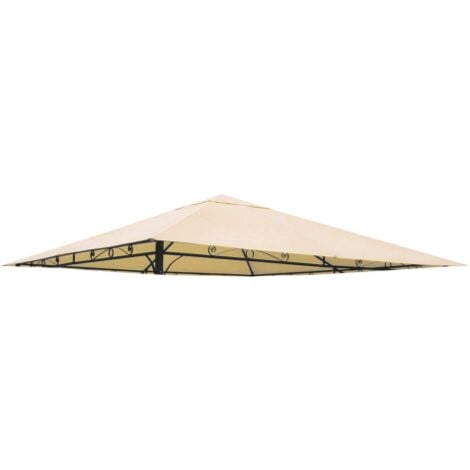 Cache supe'rieur de rechange pour gazebo Rodi 3x3 mt e'cru en polyester imperme'able avec ae'ration