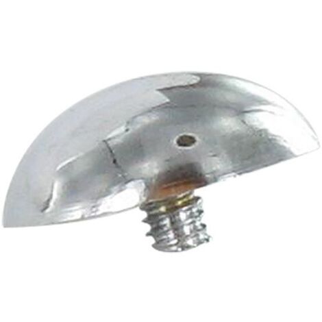 Cache tête Rond Laiton chrome Diamètre 15 TIGE M3-1 pièce