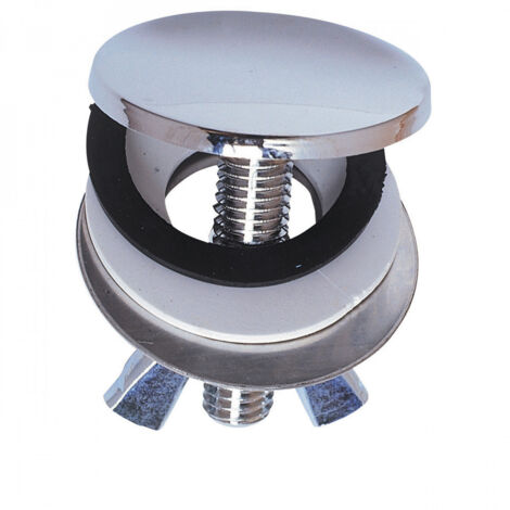 Cache-trou "de luxe" Lavabo Ø44 mm Inox - Wirquin Pro