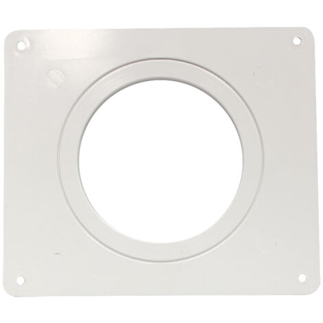 Cache trou de ventilation en abs blanc 190 x 160 mm pour tubes ronds   100/125 mm
