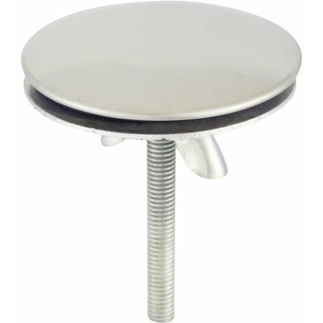 Cache-trou simple en acier 44mm – Mécanisme de bonde – Pour espaces confinés – Hauteur 13.8 cm – Accessoire de finition