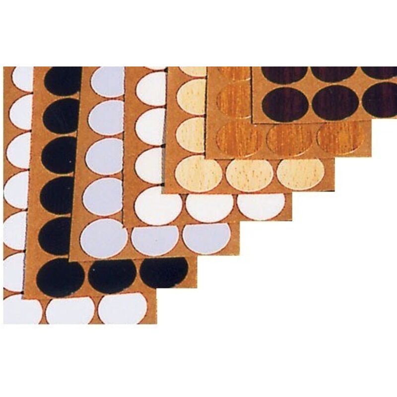 Cache pour ferrure d'assemblage pour meuble D19.5 mm blanc - prunier