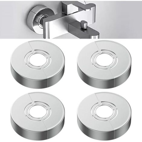 Cache Tuyau Radiat 4Pcs Rosaces de Douche Décoratives 3 Tailles en 1 Rosaces de Recouvrement Tuyaux de Chauffage Rosace Radiat pour Robinets, Tuyaux, Conduites D'eau, Radiats, Douches