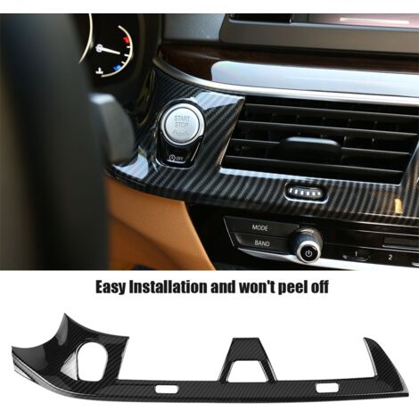 Cache-vent de climatisation style fibre de carbone pour console BMW Série 5 G30 2017-2018