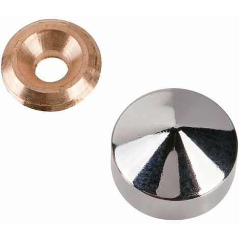 Cache vis chromé - diamètre 18 mm - marbrier - MOD