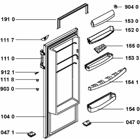 Cache vis poignée marron (repère 111 8) d'origine (481946258323) Réfrigérateur, congélateur LADEN, IGNIS, WHIRLPOOL