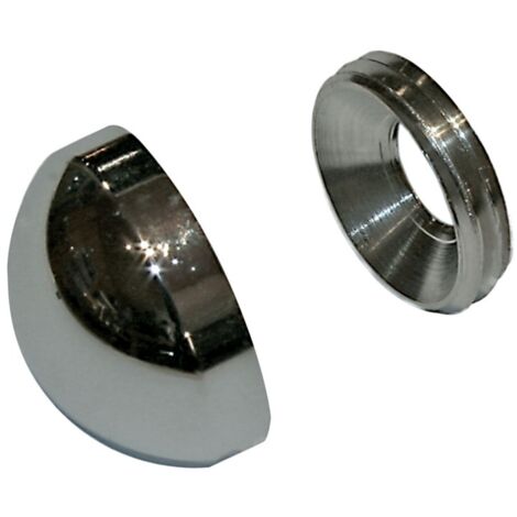 Cache vis sphérique diamètre 15mm laiton chromé 10 pièces - GUITEL - 9018D15S03E10