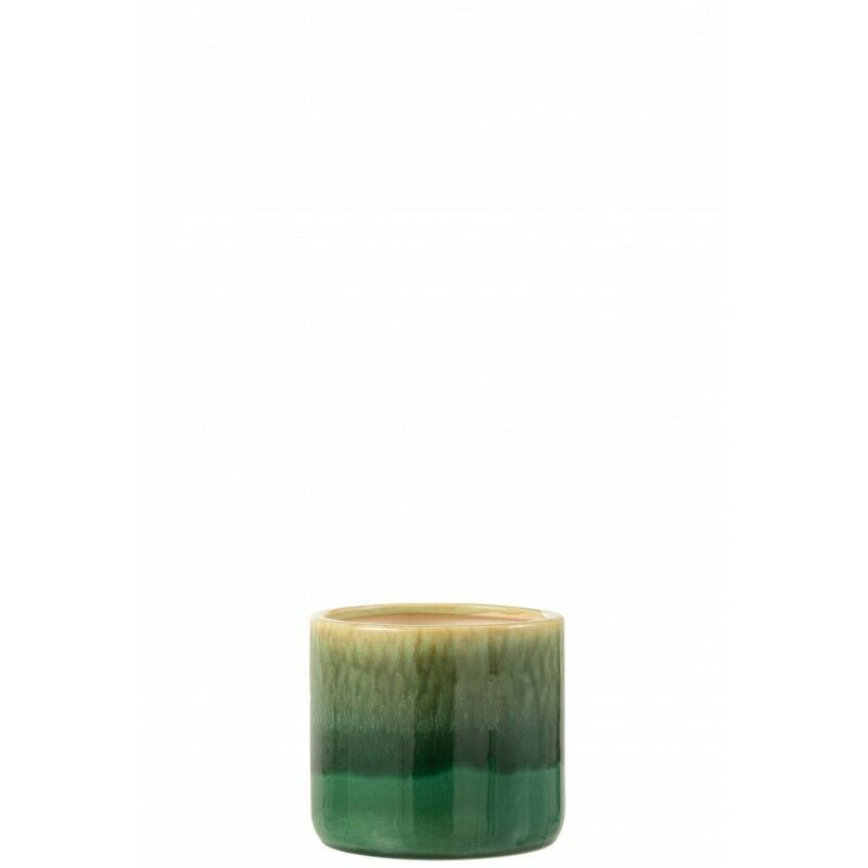Jolipa - Cache pot en Pierre vert 15x15x14.5 cm - Vert