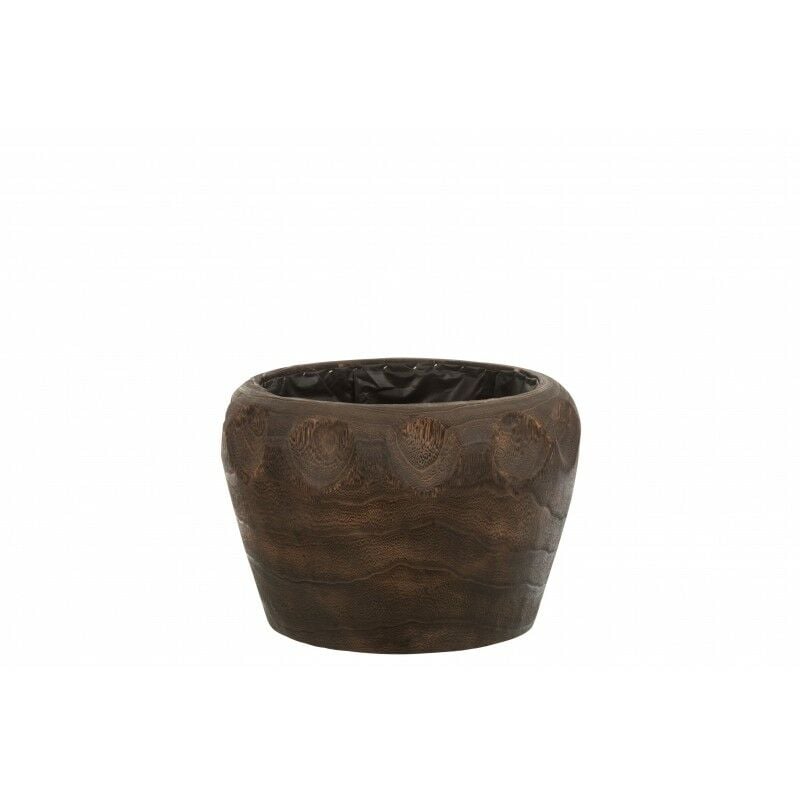 Jolipa - Cache pot en bois de paulownia marron 35x35x23 cm - Marron