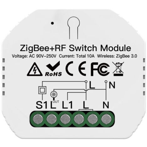 Cacher ZIGBEE3.0 disjoncteur Module de commutation Intelligent APP Mode de contrôle à distance avec minuterie Compatible avec Alexa Google Assistant