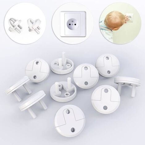 Caches Prises Françaises Cache Prise Bébé Amovible,Sécurité Domestique Et Puériculture Pour Protection Prise-20pcs