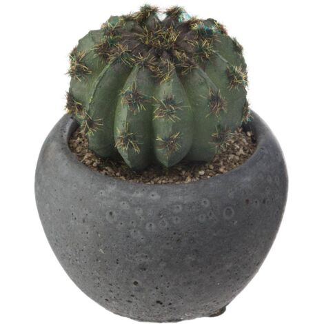 Cactus artificial - maceta de cemento - D6 -5 cm - Atmosphera créateur d'intérieur