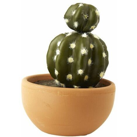 CACTUS ARTIFICIAL MACETA RUSTICA 10.5CM