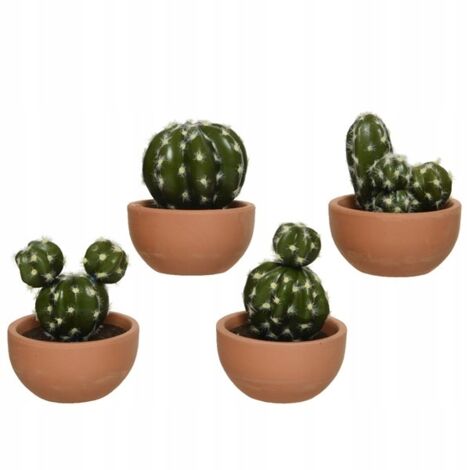 Cactus artificiel en pot, 10,5 cm, référence 801321