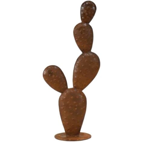 Cactus décoratif en métal de style rustique pour la maison et le jardin