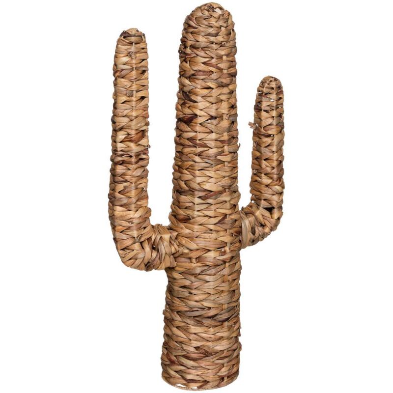 Atmosphera - Cactus en jacinthe tressée - Haci - l 38,5 x p 16,5 x h 75 cm - Beige - Livraison gratuite