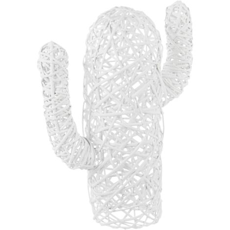 Cactus mexico, prodotto realizzato  in vimini, senza cartone prodotto in varie modalità di colore e misure -17 x 37 x h 55cm / Bianco