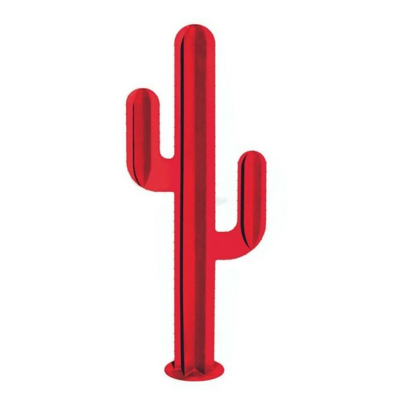 Jardinex - Cactus métal 3 branches H:170 cm - Rouge - Rouge