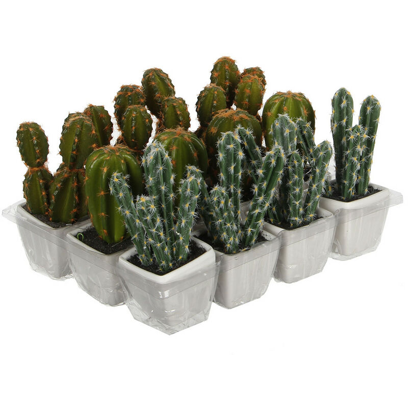 Cactus Pvc 14cm 3 Modèles Assortis - MICA DECORATIONS